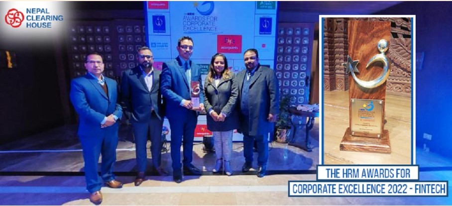 Nepal Clearing House (NCHL) got Corporate Excellence Award 2022